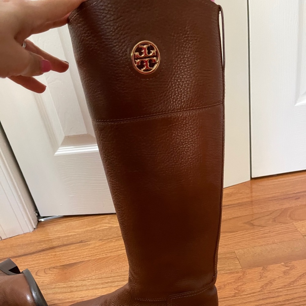 Tory Burch camel riding boots